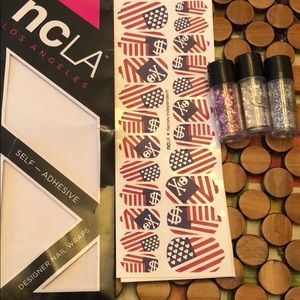 Nail wraps! And glitter